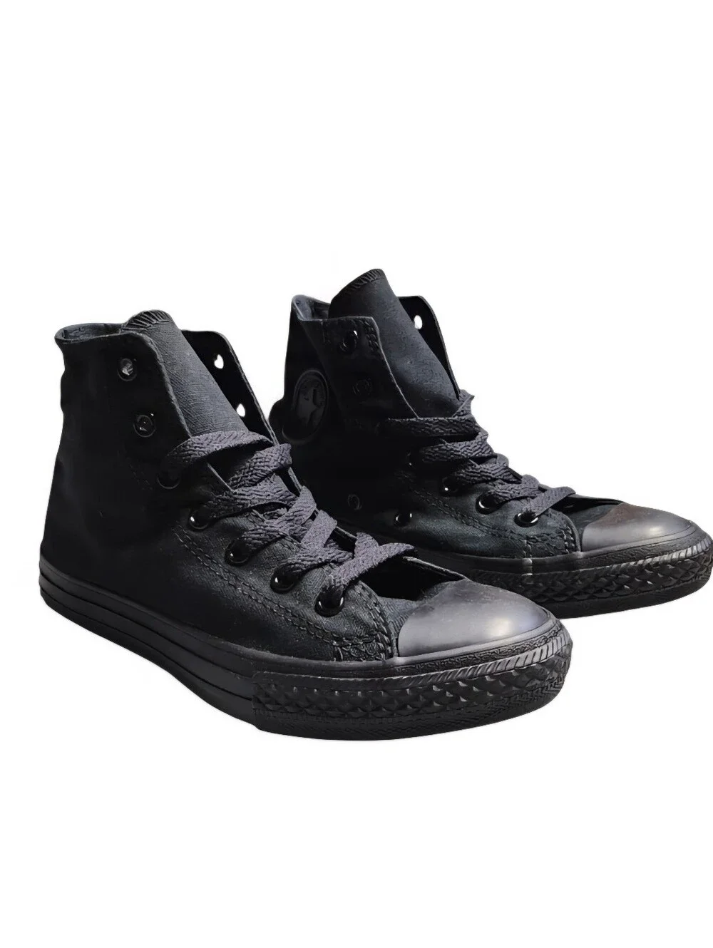 Boy's Converse Chuck Taylor All Star High-Top Sneakers Black Monochrome Size 2.5